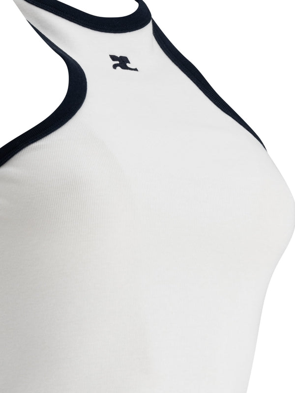 Logo Patch Sleeveless Mini Dress