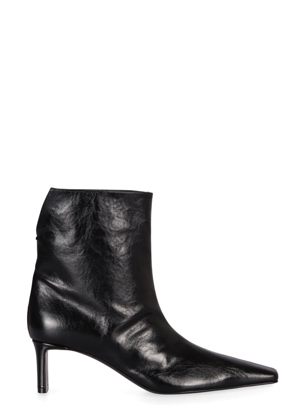 Khaite Black Ankle Boots
