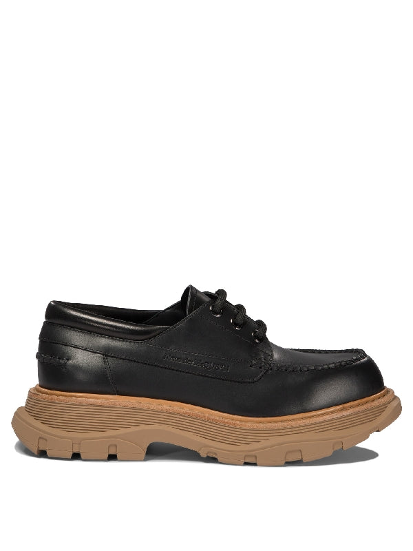 Two-Tone Leather Laceup Shoes