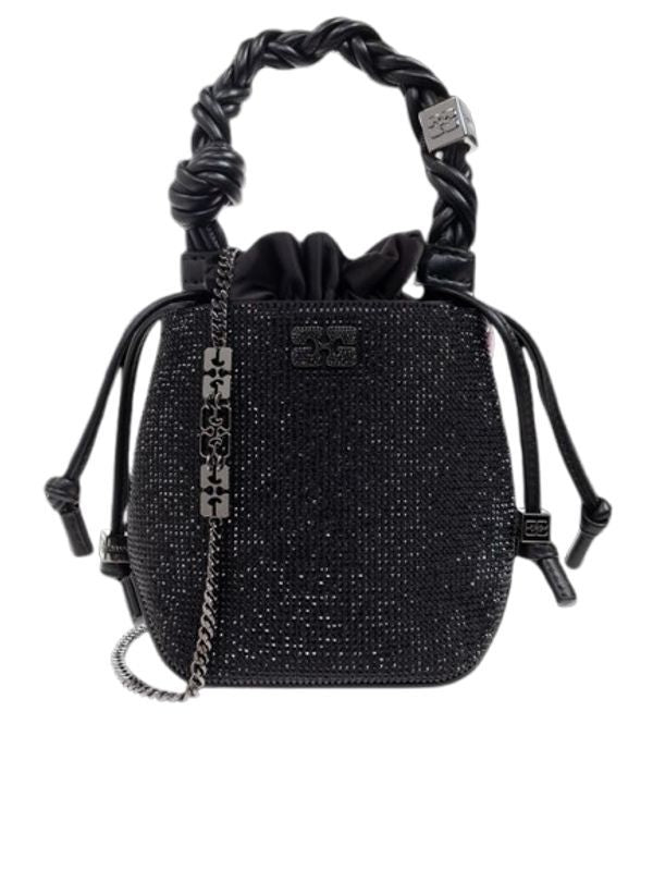 Logo Sequin Detail Bucket Bag
