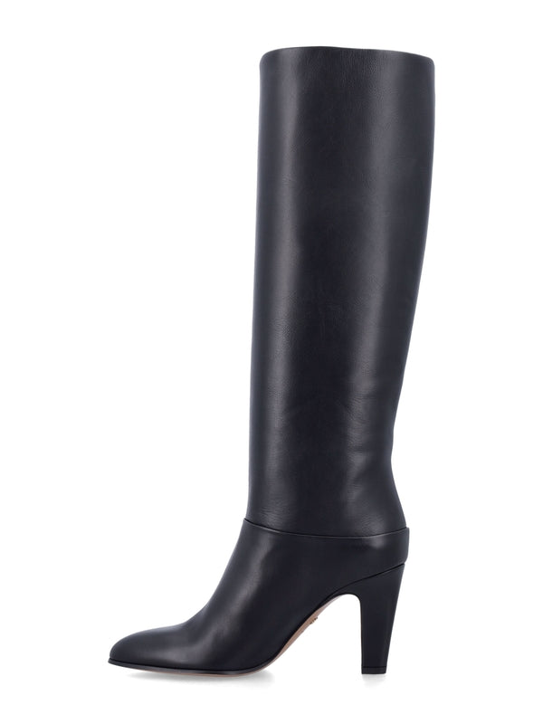 Yves Leather High Heel Boots