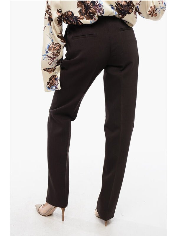 Wool-Blend Pants With Straight Leg