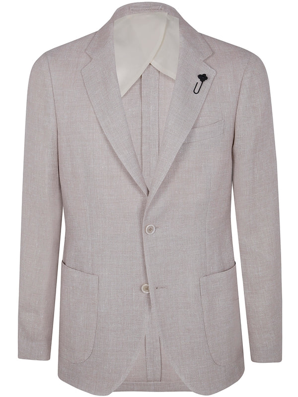 Single-Breasted Linen Wool Tailored Jacket