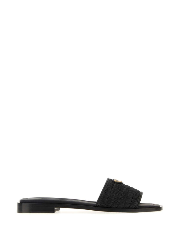 Prada Black Slides