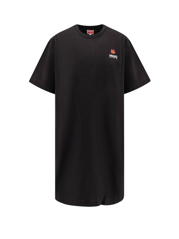 Boke Flower Short Sleeve Mini Dress