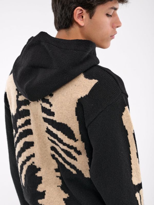 5g Wool Bone Knit Hoodie