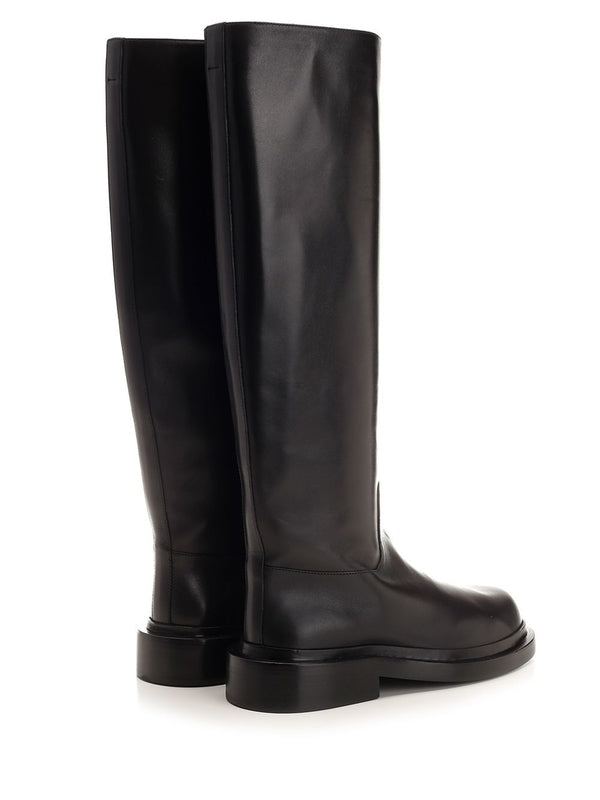 Black Leather High Boots