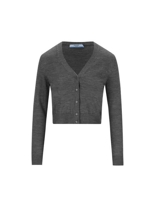 Back Triangle Patch Wool Cardigan