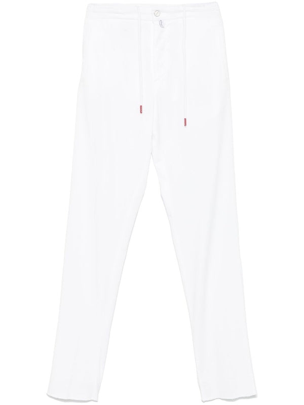 Drawstring White Pants