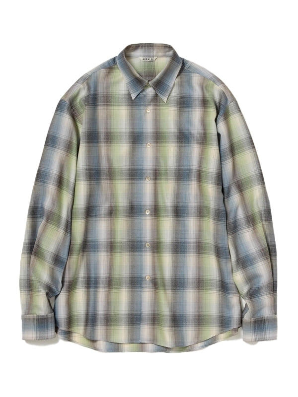 Auralee Super Light Wool Check Shirt