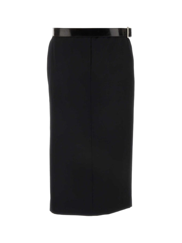 Belt Detail Pencil Skirt