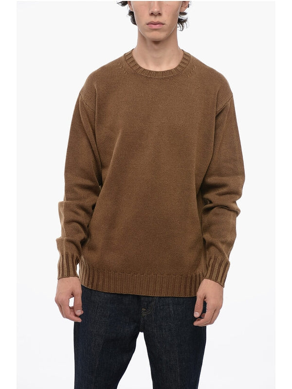 AURALEE - Crew Neck Cotton Knit - Jente
