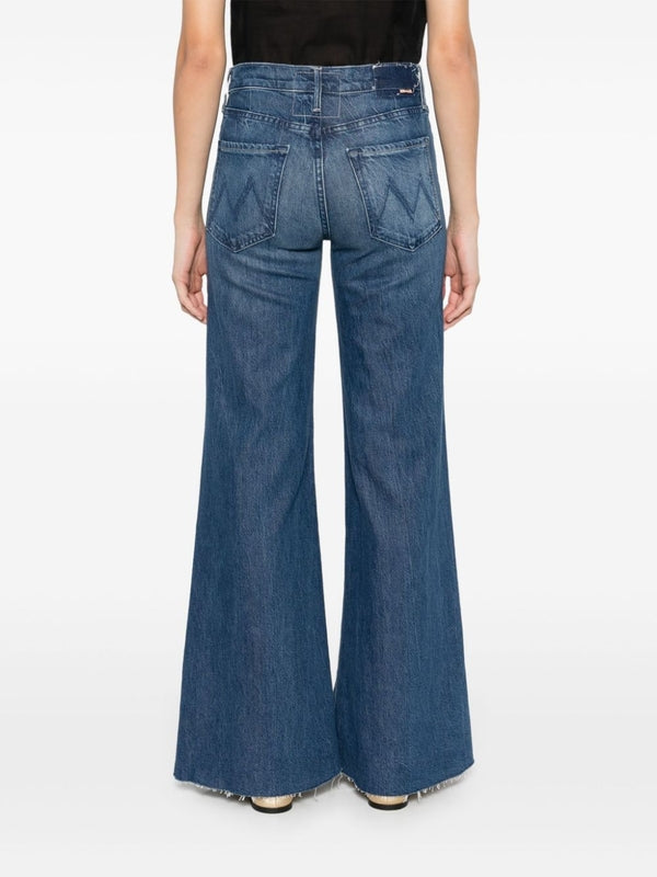 Back Pocket M Embroidered Wide
  Denim Pants