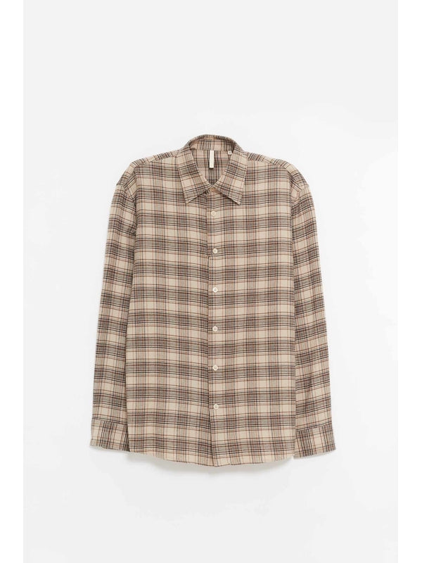 Sunflower Beige Checked Shirts