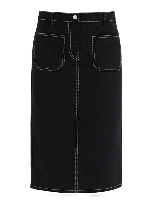 Straight Denim Skirt