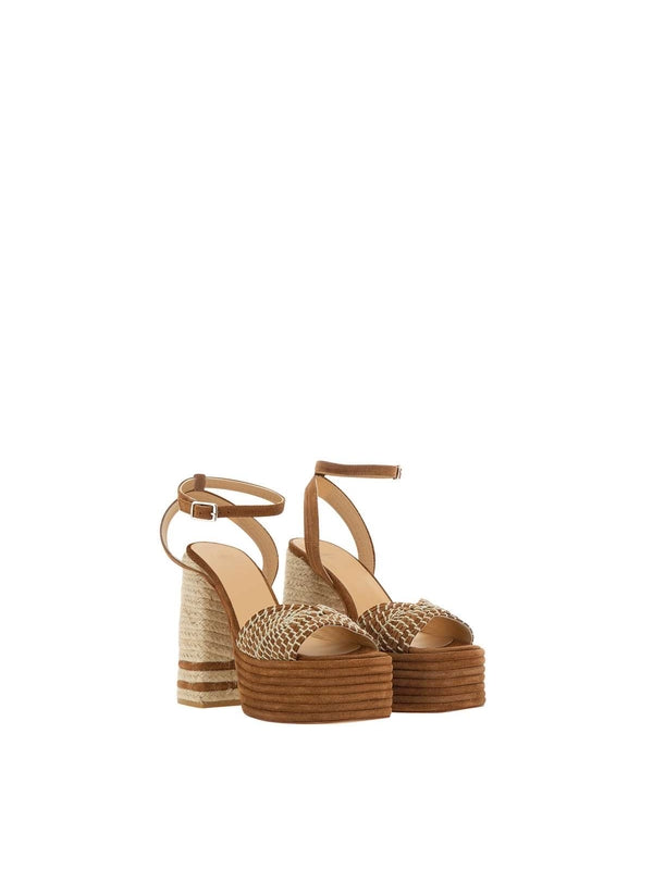 Castañer Brown Wedge Sandals