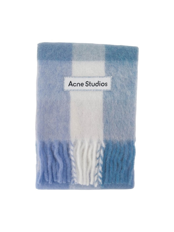 Acne Studios Blue Wool Mufflers
