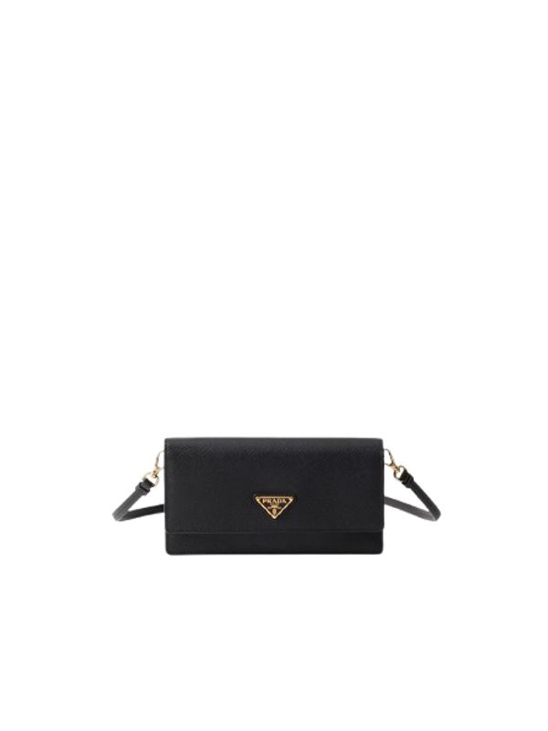 Triangle Logo Saffiano Leather Mini Cross
  Bag