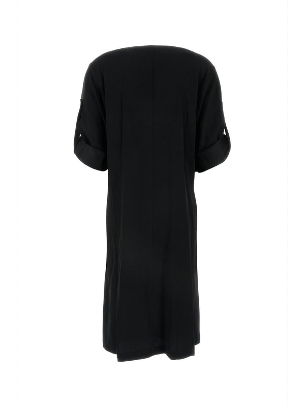 Button Embellished Midi Dress