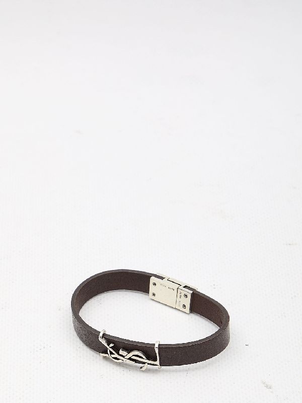 Cassandra Logo Leather Bracelet