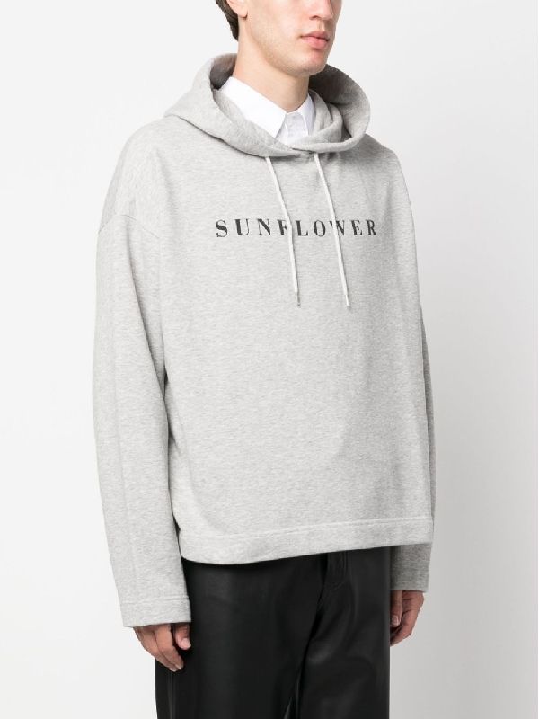 Front Logo Printed Drawstring Hoodie