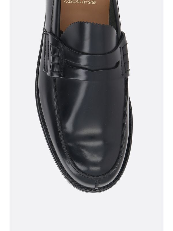 Black Leather Penny Loafers