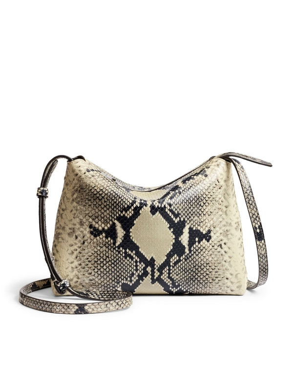 Lina Python Effect Leather
  Medium Crossbody Bag