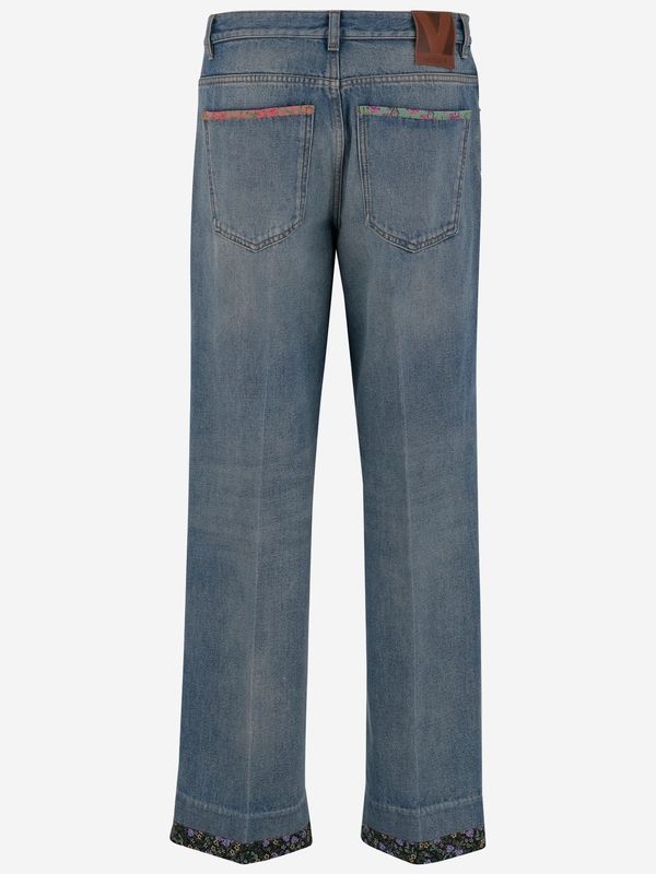 Back Logo Patch Denim Pants