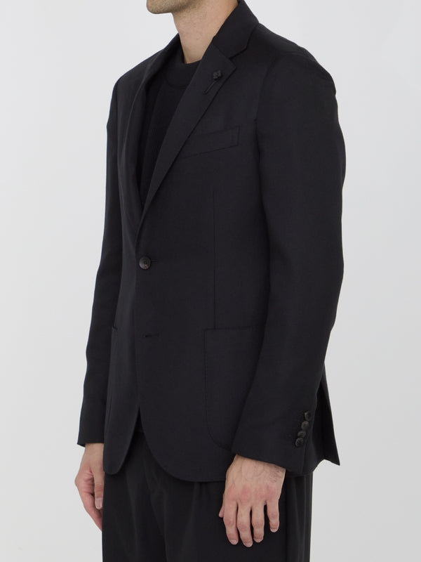 Boutonniere cashmere wool tailored jacket - jentestore_global