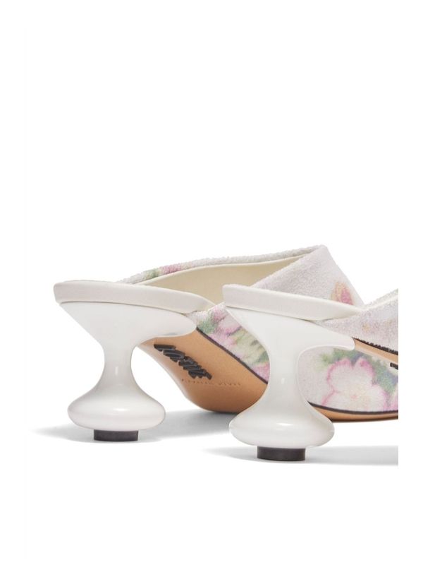 Toy Flower Suede Sandal Heel