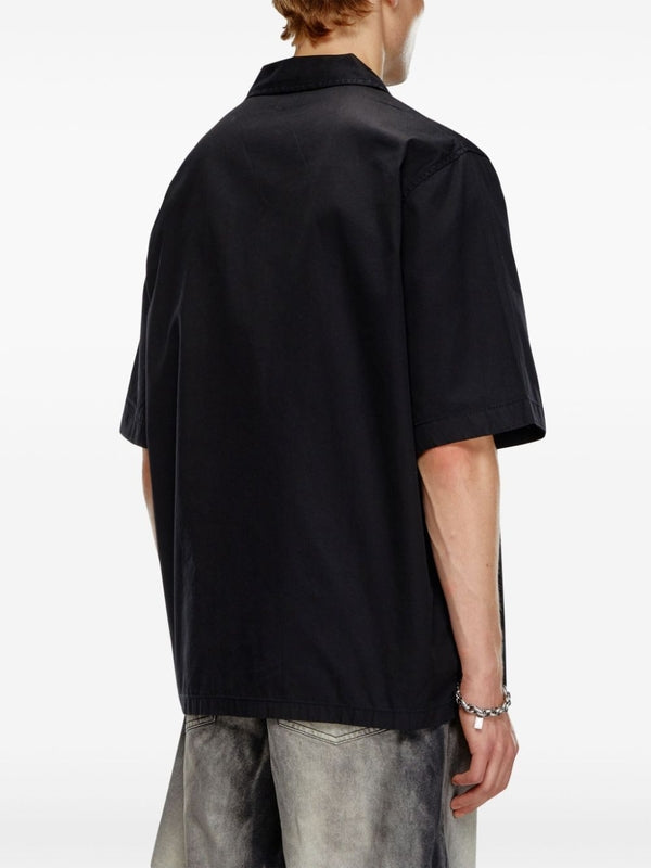 スタンコットン半袖シャツ