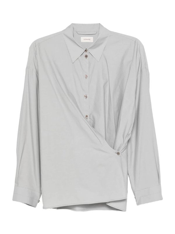 Straight Collar Twisted Shirt