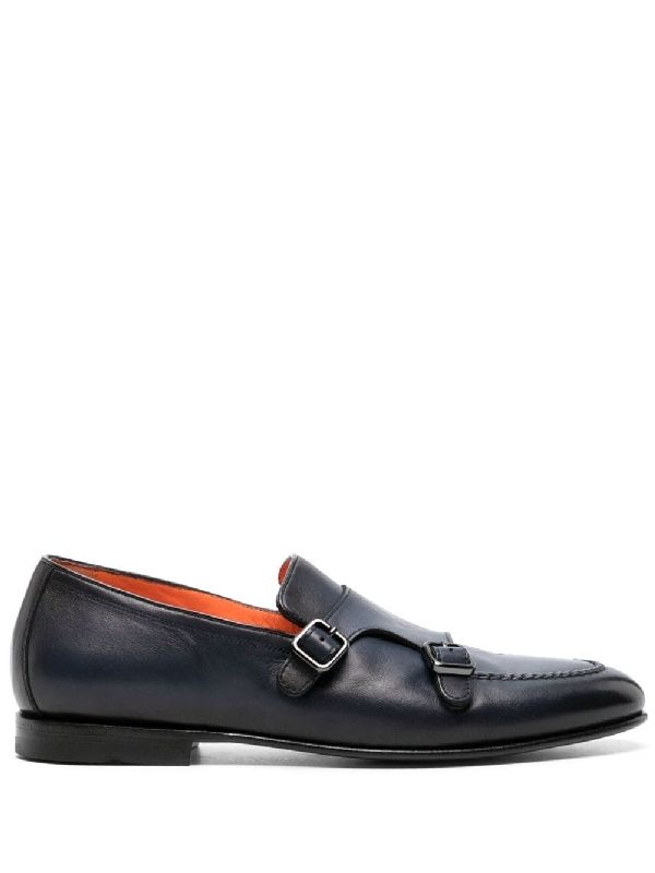 Leather Monk Strap Shoes