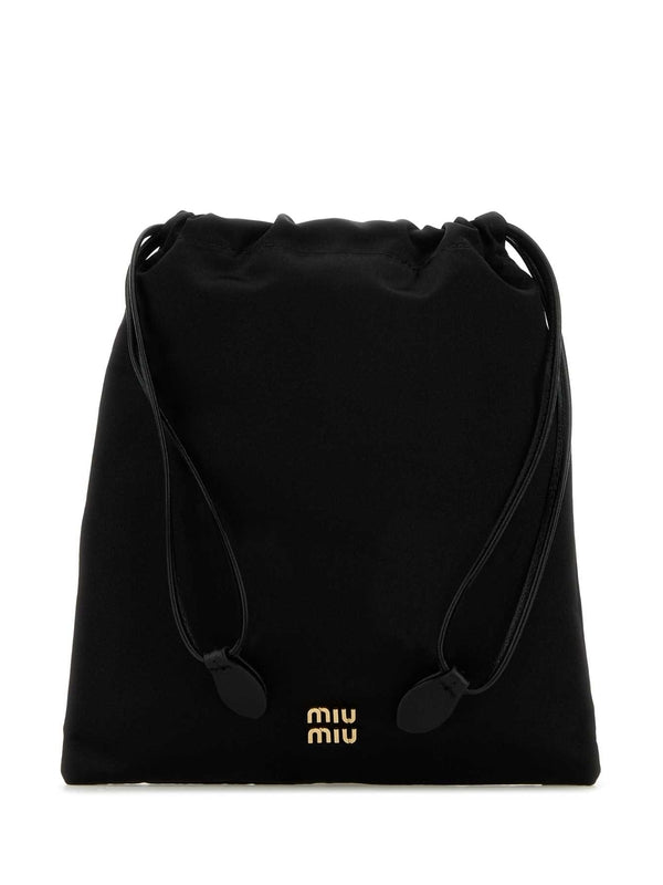 Logo Embellished Drawstring Case