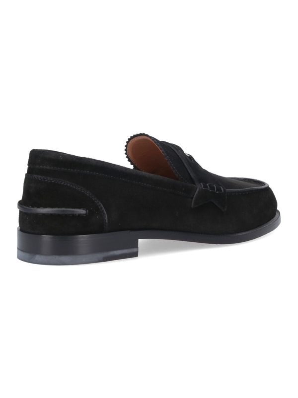 Black Suede Penny Loafers