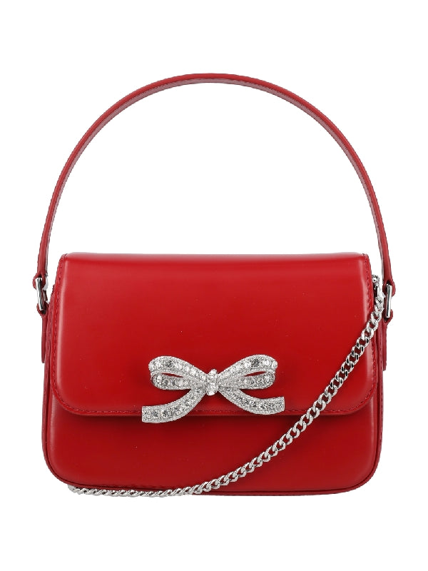 Bow Chain Leather Tote Bag