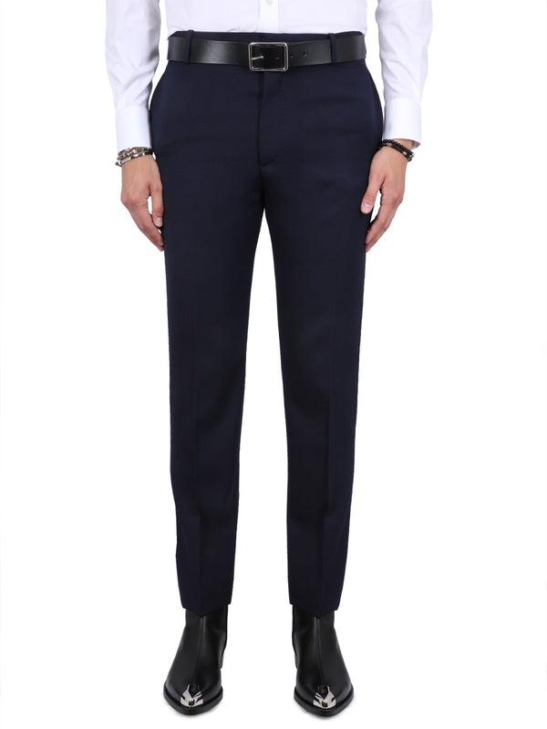 Alexander Mcqueen Blue Tailored Pants