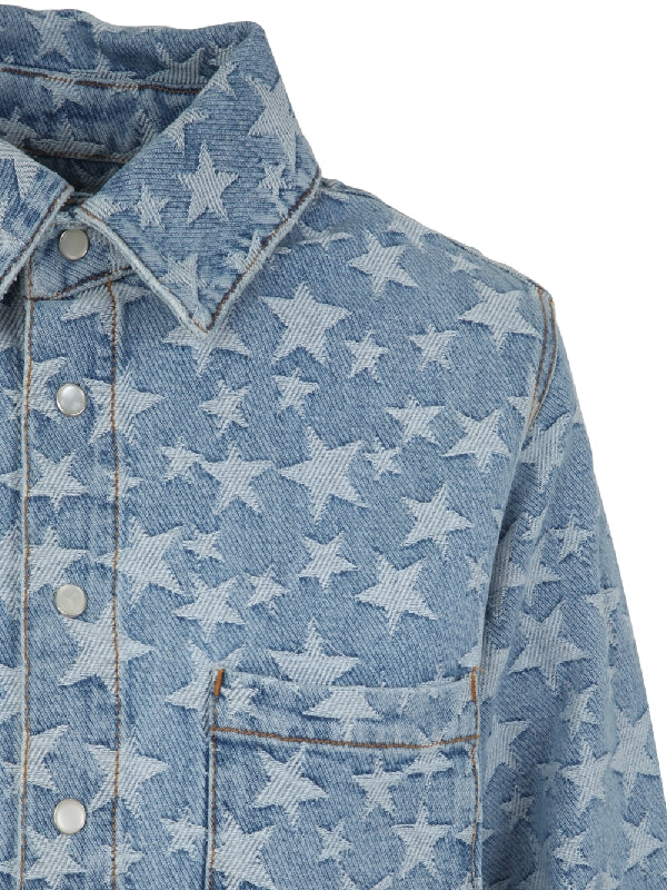 Star Jacquard Denim Shirt