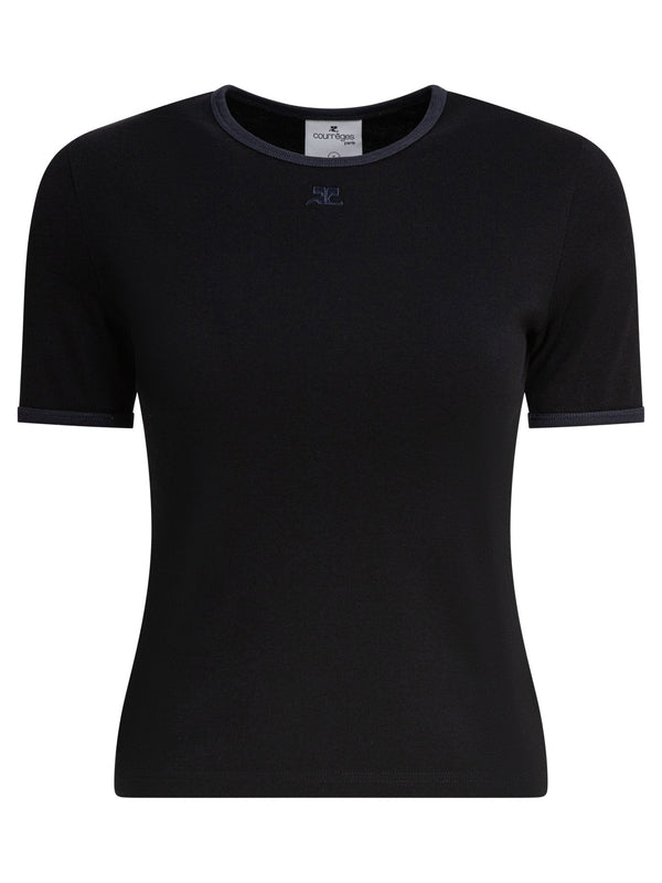 Logo Embroidery Cotton Short Sleeve T-Shirt