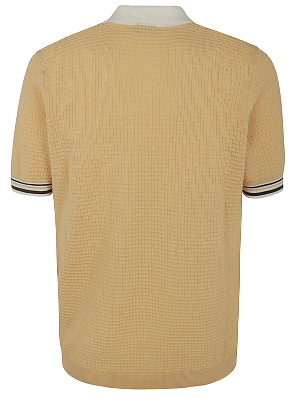 Waffle Cotton Short Sleeve Polo Shirt