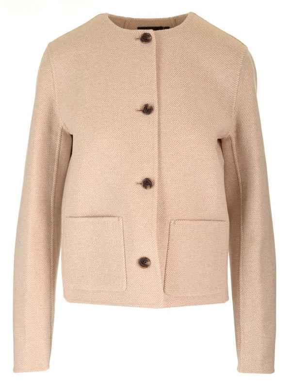 Straight Short Wool Cashmere Jacket