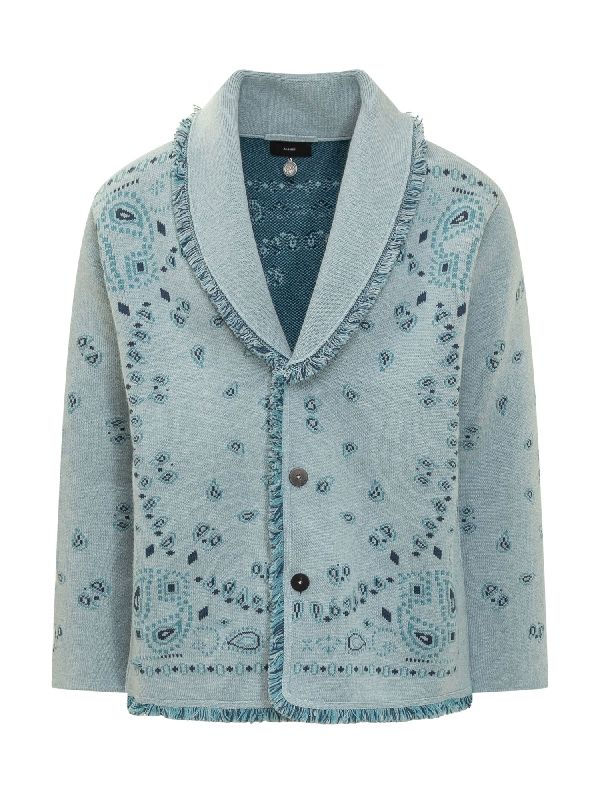 Bandana Jacquard Cashmere Cardigan