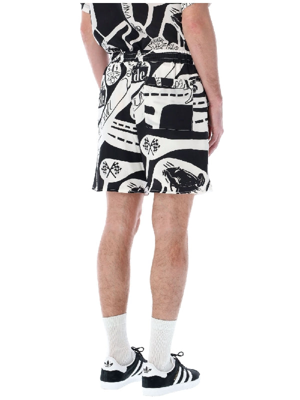 Strada Graphic Printing Shorts