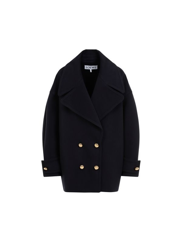 LOEWE - Double-breasted Half Coat - Jente