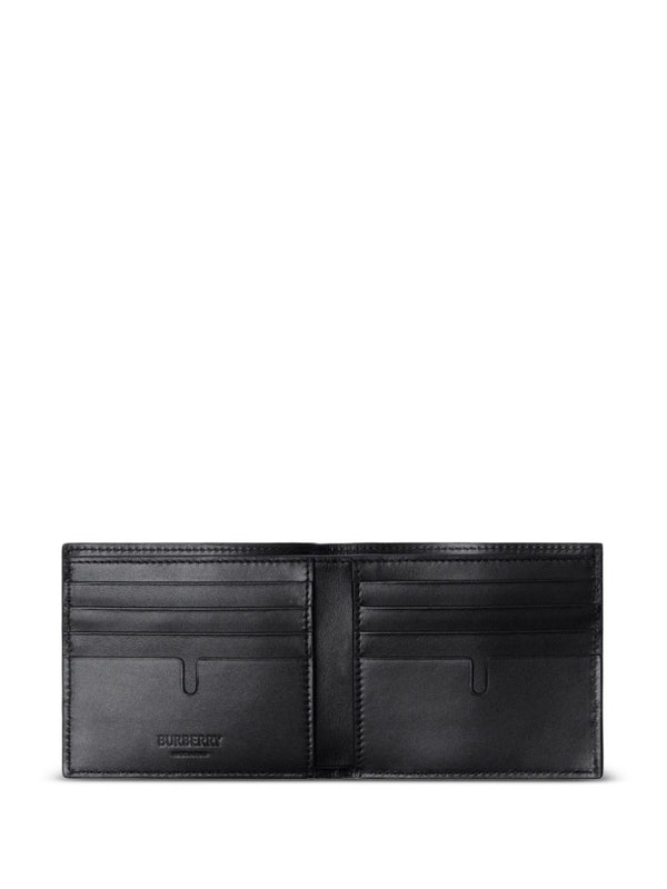 Check Leather Bi-Fold Wallet - Jente