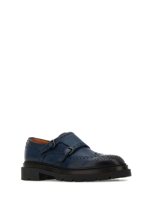 Leather Monk Strap Shoes