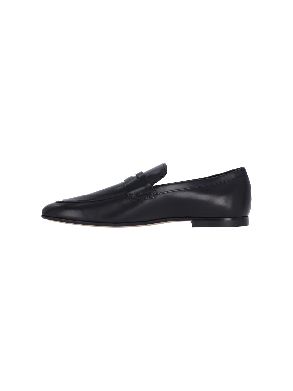 Black Leather Penny Loafers