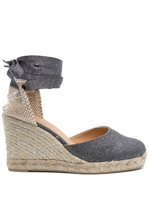 Castaner Grey Wedge Sandals