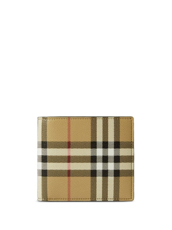 Vintage Check Leather Bifold Wallet