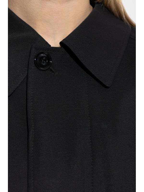 Belt Detail Wool Viscose Coat